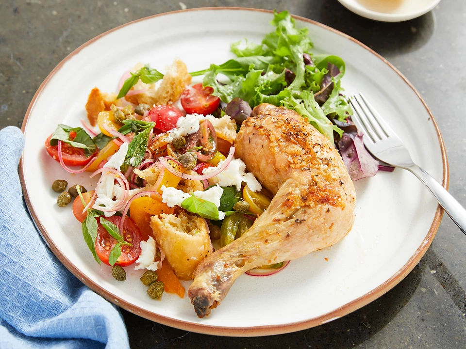 panzanella mozarella chicken salad