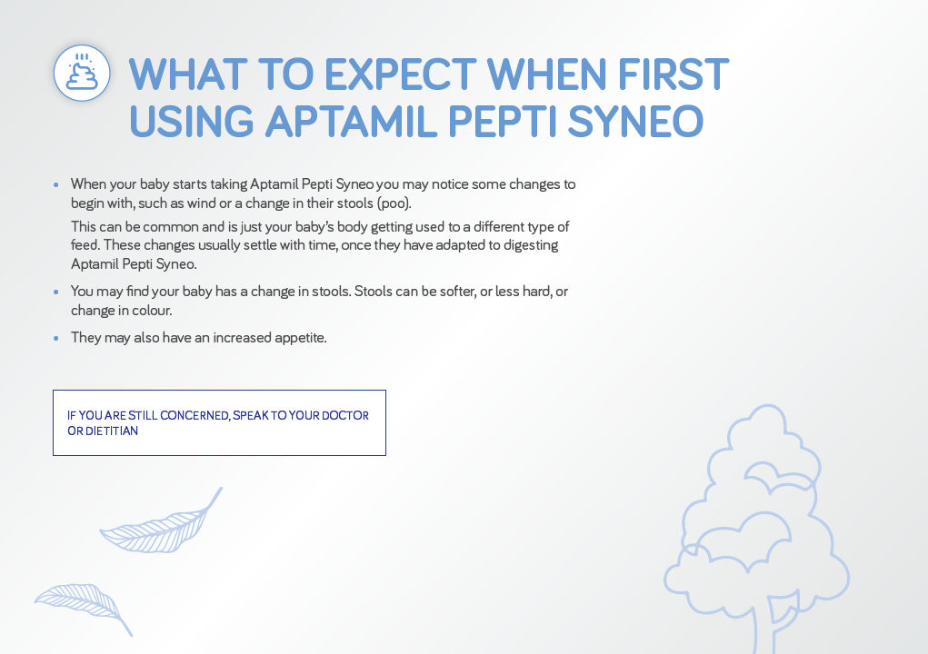 What to expect when first using Aptamil Pepti Syneo