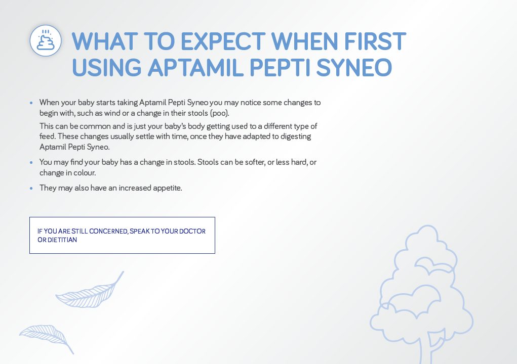 What to expect when first using Aptamil Pepti Syneo