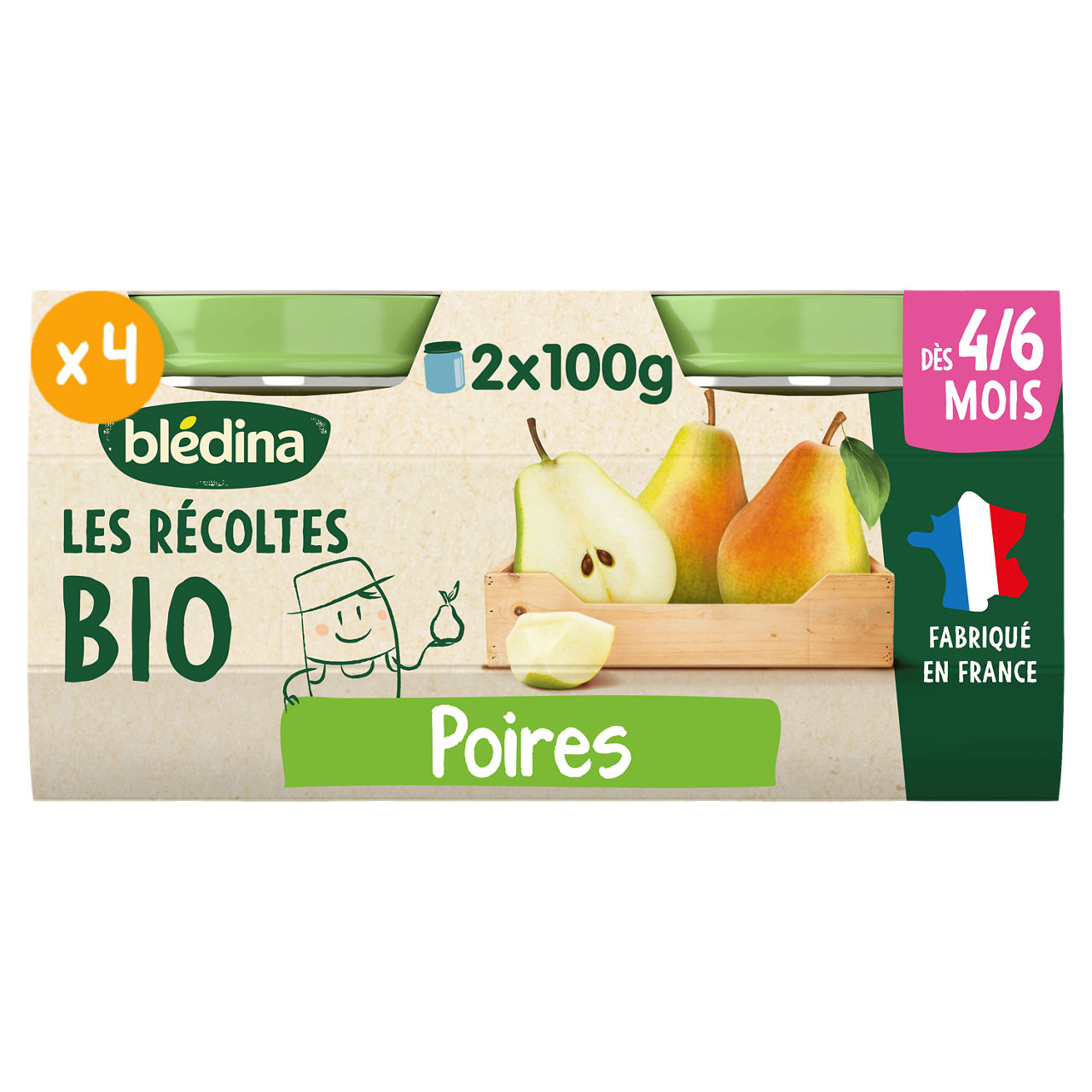 Blédina-Bledina-Pear-4m+-2 x 100 g