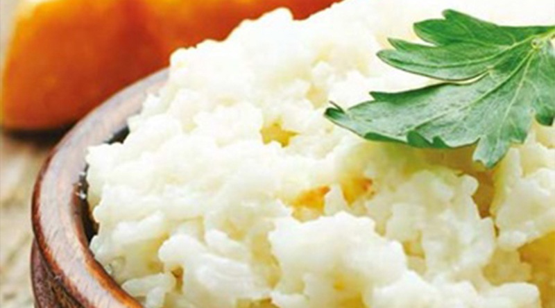 Πουρές μοσχάρι, κουνουπίδι & ρύζι