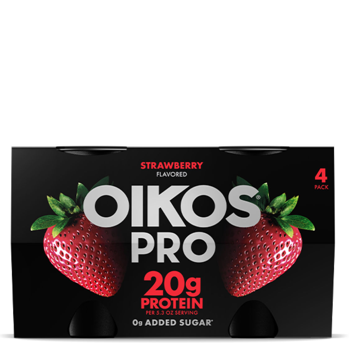 Strawberry Oikos Pro High Protein Yogurt Cultured Ultra Filtered Milk Multipack