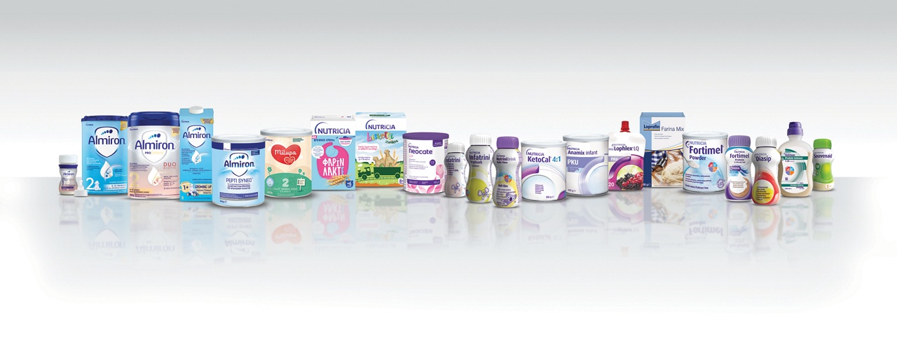 Samples from the entire Nutricia product range