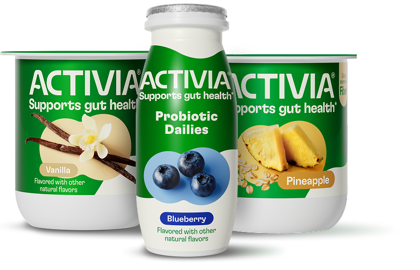 Activia probiotic dailies with fruit flavors