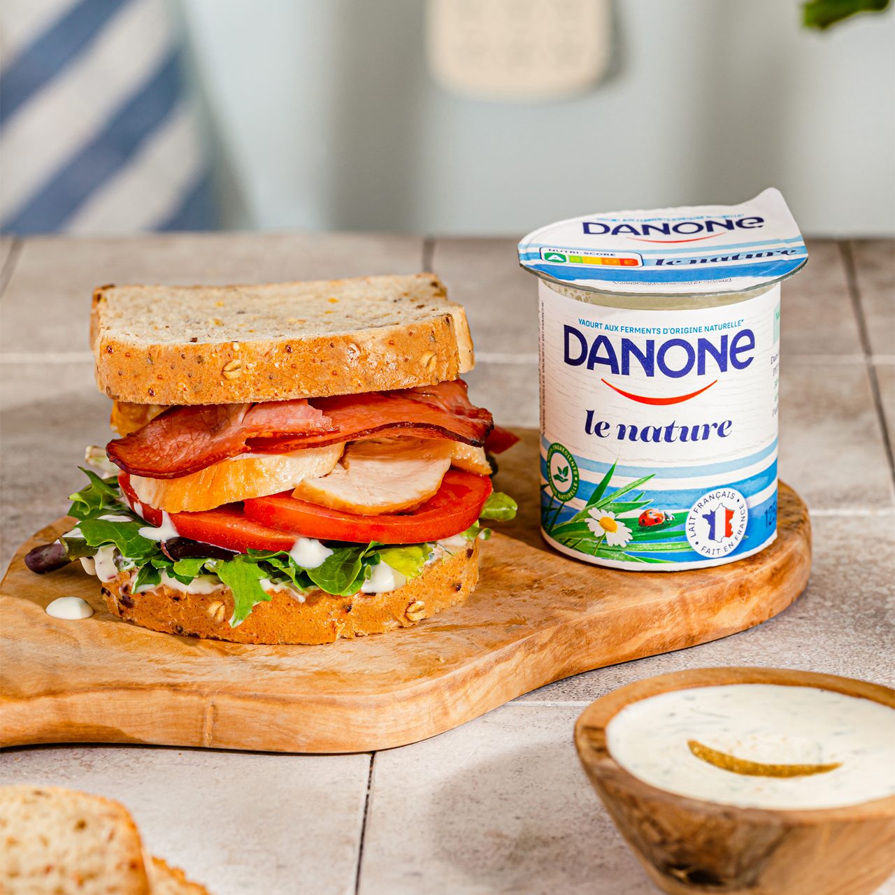 Club sandwich sauce ranch au Danone Nature