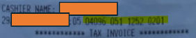 receipt reference