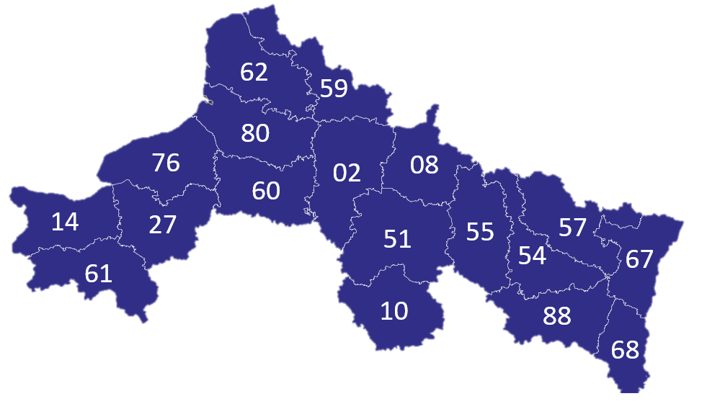 image département de la région nord 