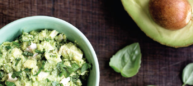 roast chicken with avocado and basil