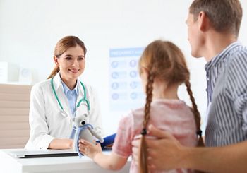 Little girl with parent visiting children's doctor in hospital; Shutterstock ID 1228561663; purchase_order: DNC Thumbnails; job: Publications; client: ; other: Replace Fishwife