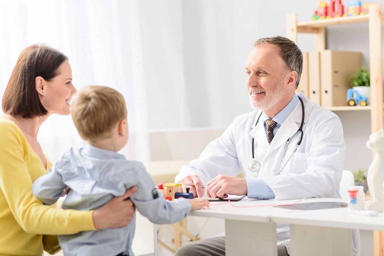 Little boy with his mother at paediatrician on consultation; Shutterstock ID 443896372; purchase_order: DNC Thumbnails; job: Collections; client: ; other: 