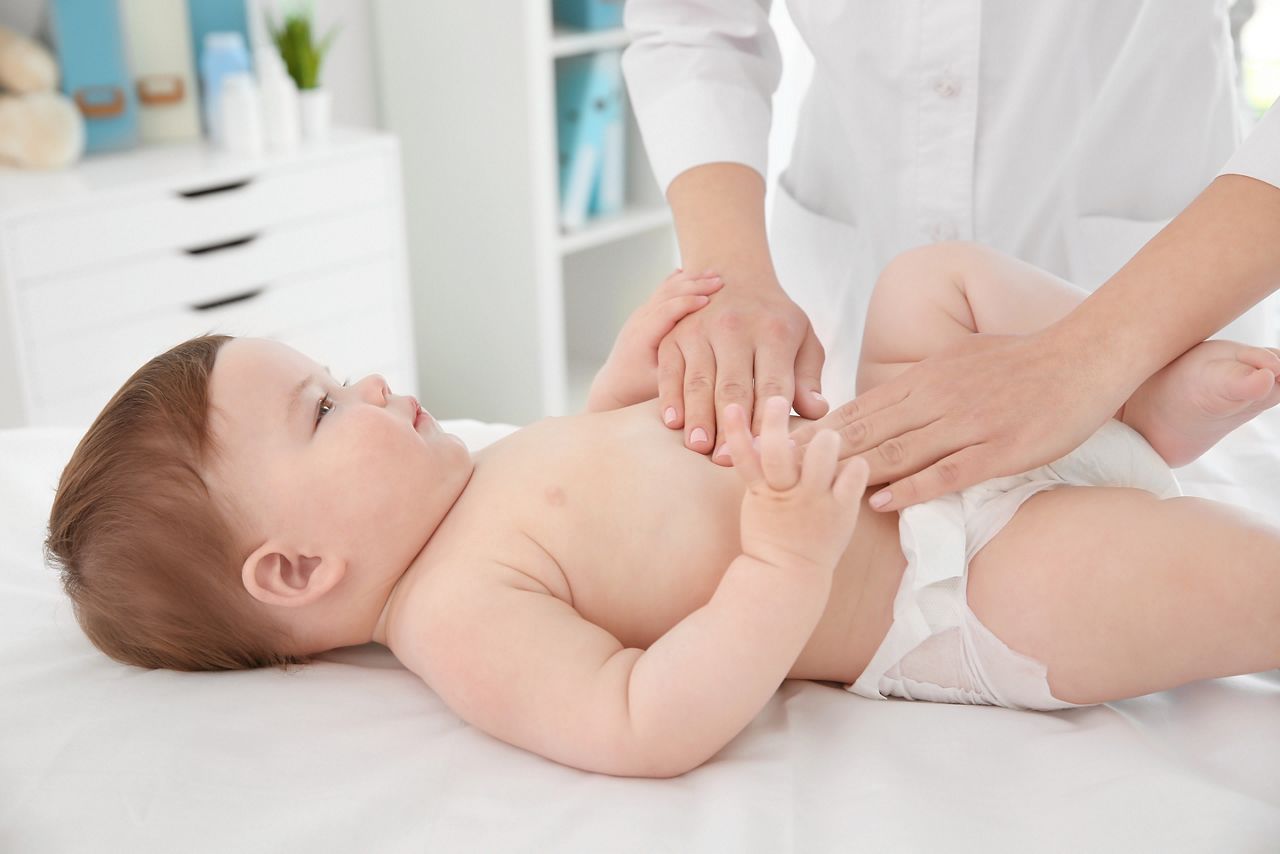 Doctor examining little baby in clinic. Baby health concept; Shutterstock ID 664574719; purchase_order: SN event thumbnails; job: ; client: ; other: 