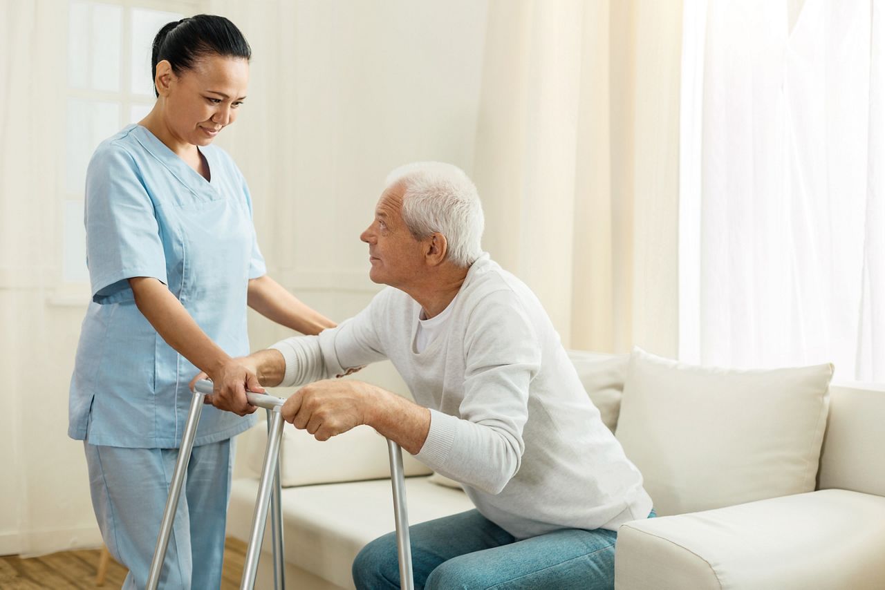 Positive nice woman working as a caregiver; Shutterstock ID 704565514; purchase_order: DNC Thumbnails; job: Publications; client: ; other: Replace Fishwife