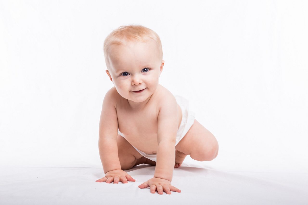 Baby boy portrait on white background; Shutterstock ID 782872084; purchase_order: DNC Thumbnails; job: Videos; client: ; other: 