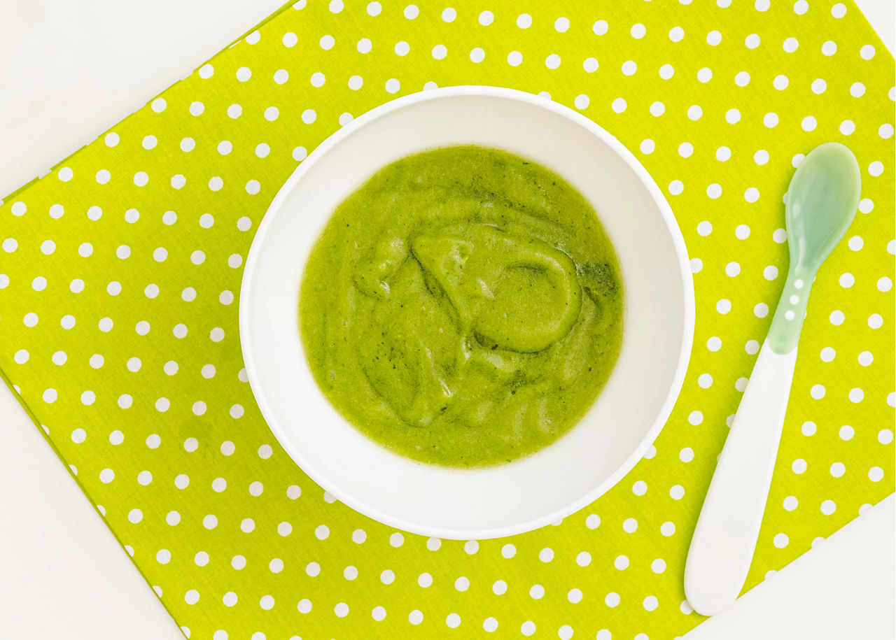 Spinach purée