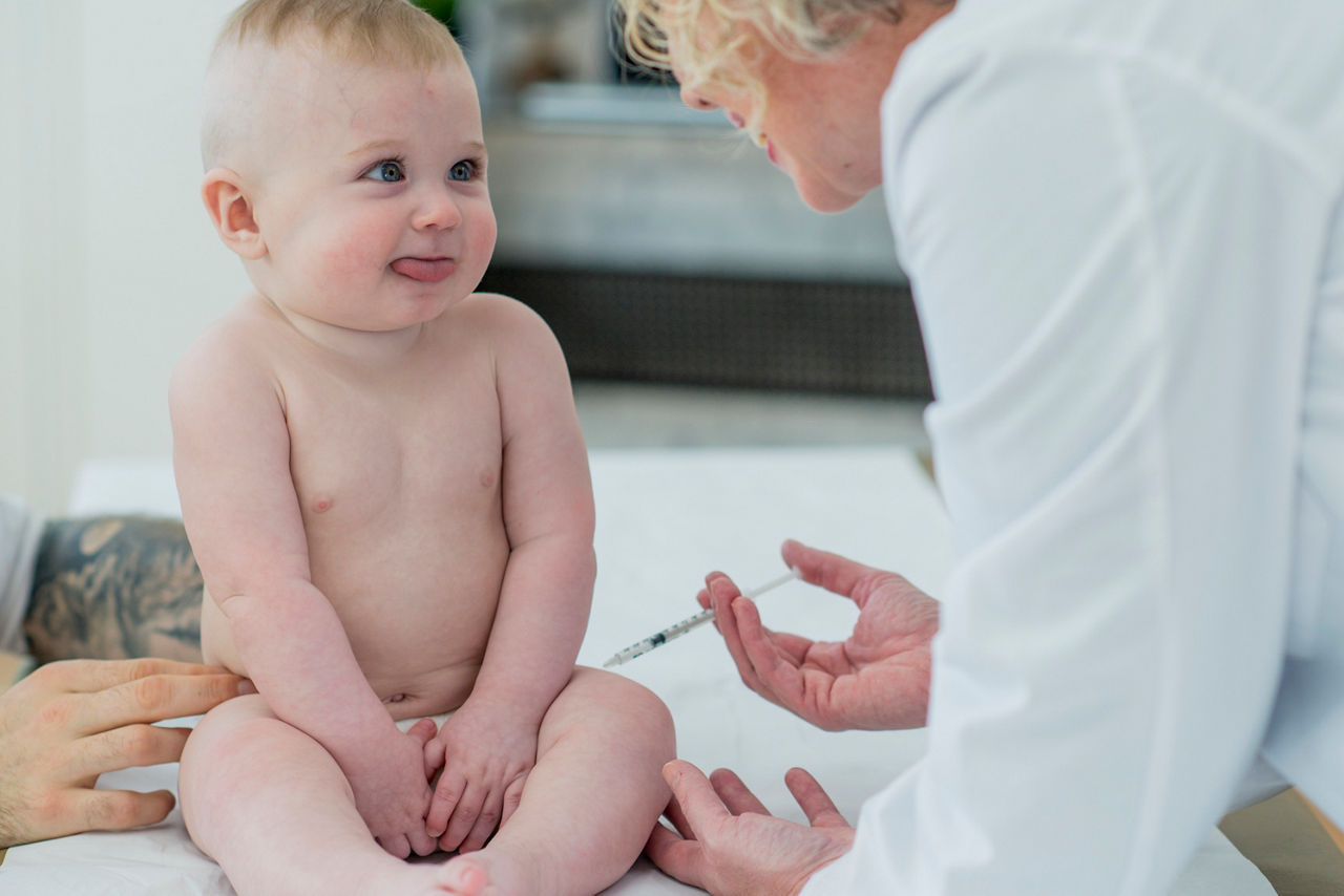 toddler at the doctor