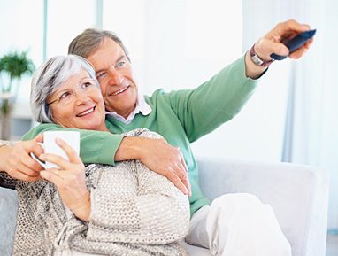 Couple watching a movie