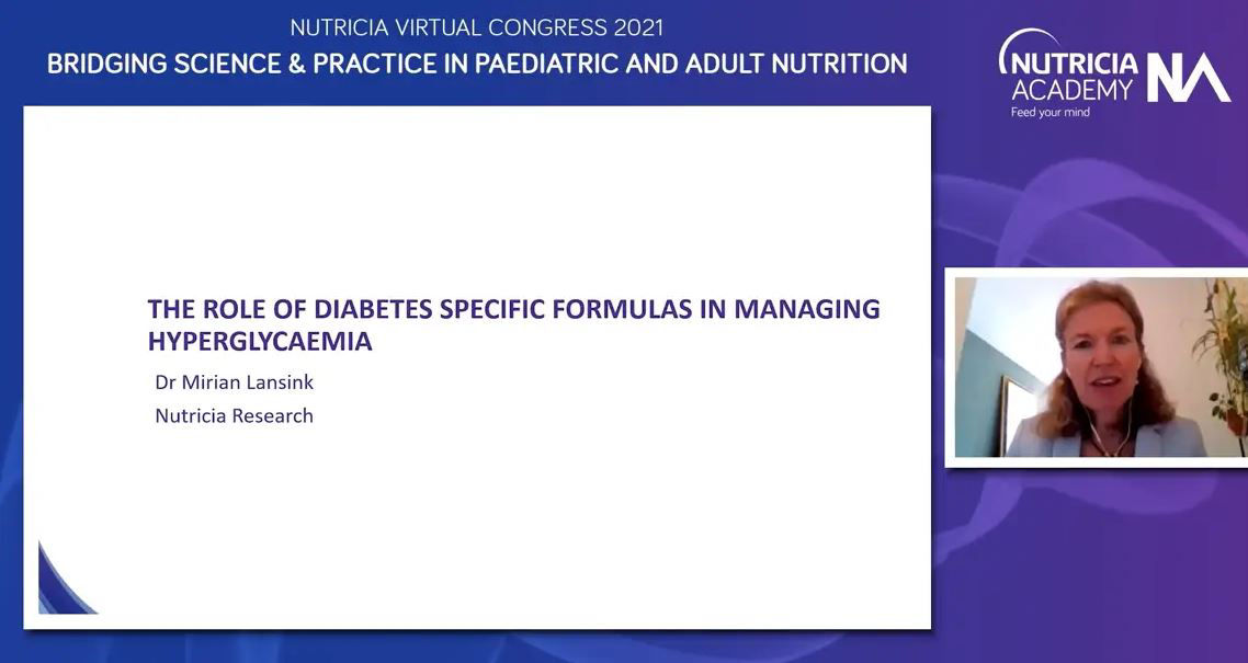  Screenshot from Nutricia Virtual Congress 2021 recording