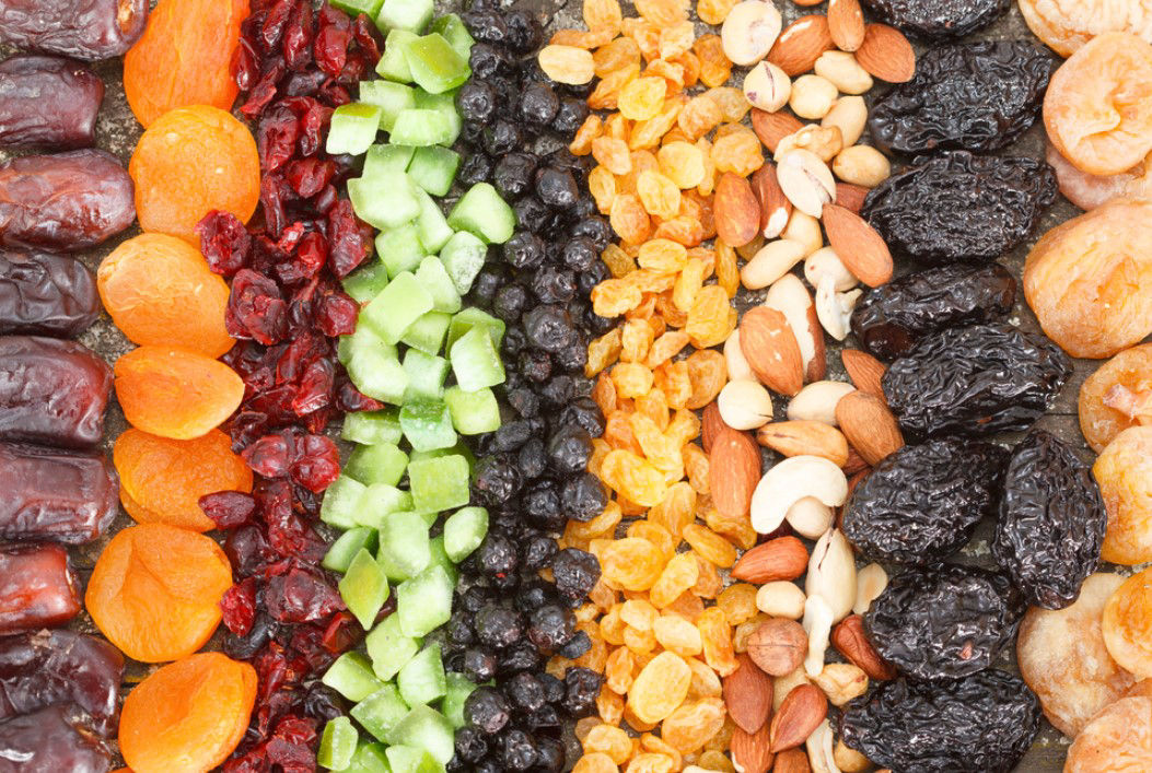 Trái cây sấy hoặc mứt trái cây