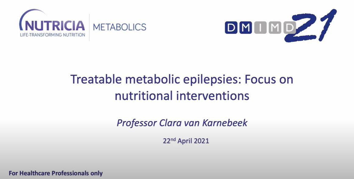 DMIMD 2021 - Treatable metabolic epilepsies with focus on nutritional interventions