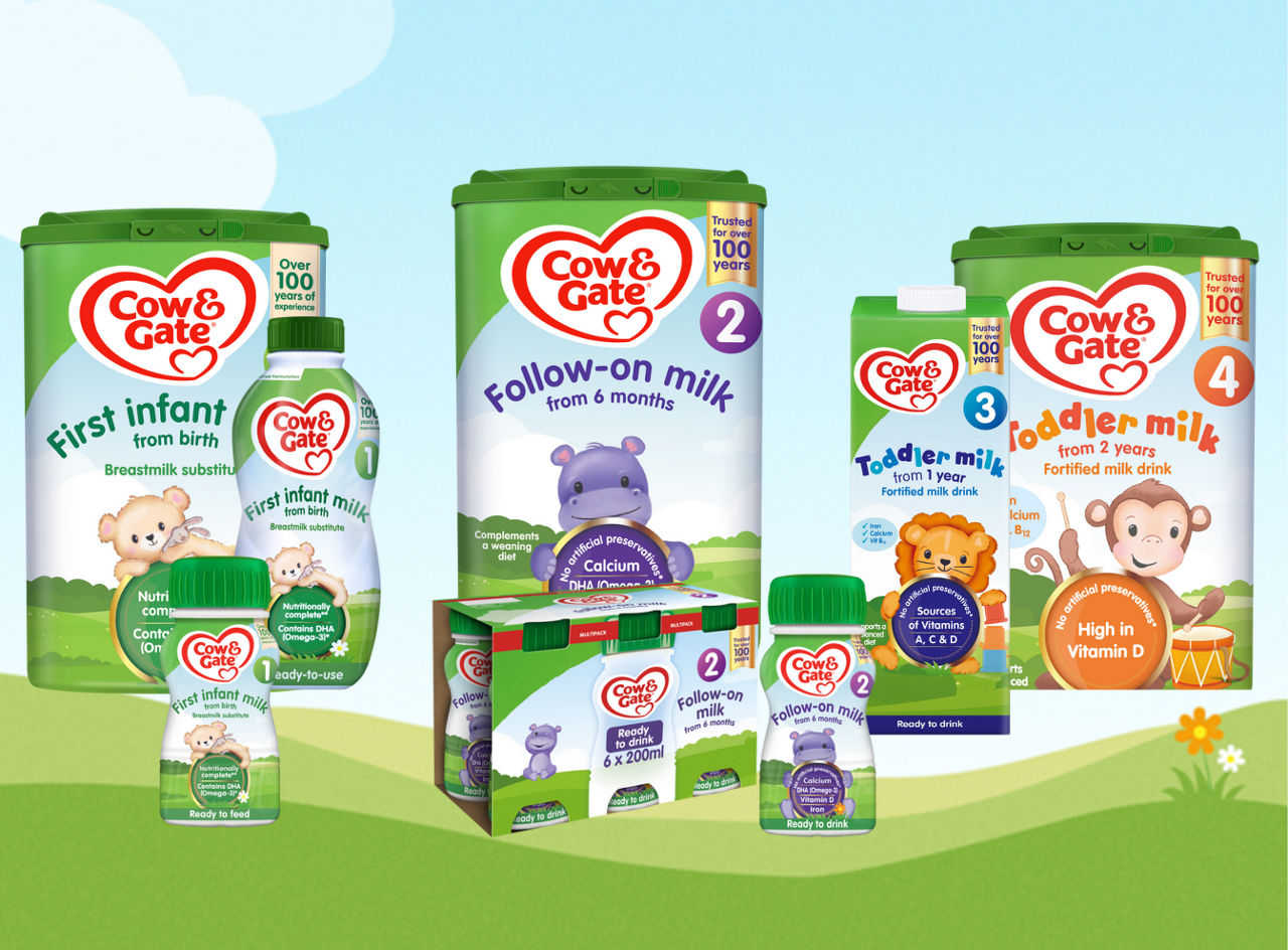 Cow and Gate milks range