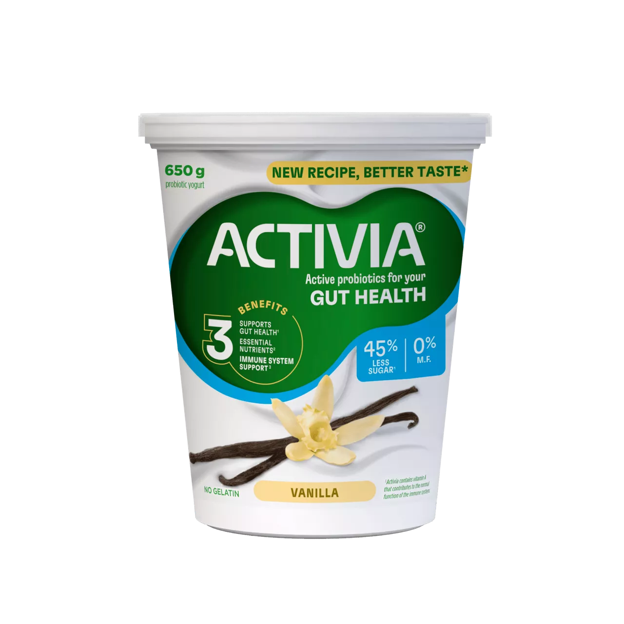 Fat Free Vanilla Probiotic Yogurt 0% | Activia