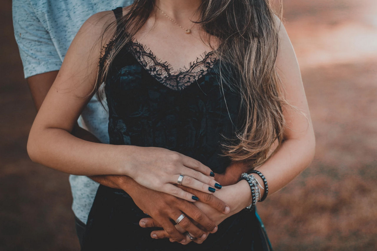 Pregnant woman sitting in bed