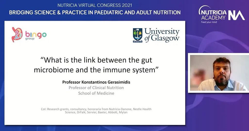Screenshot of The link between the gut microbiome and the immune system presentation