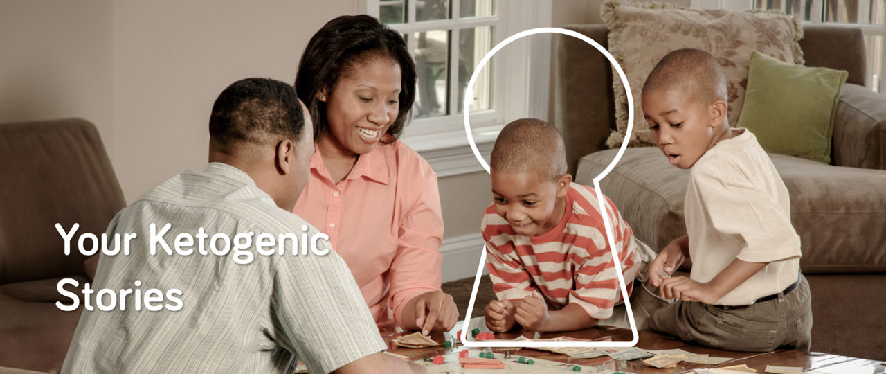 Your Ketogenics Stories banner - Family playing board games