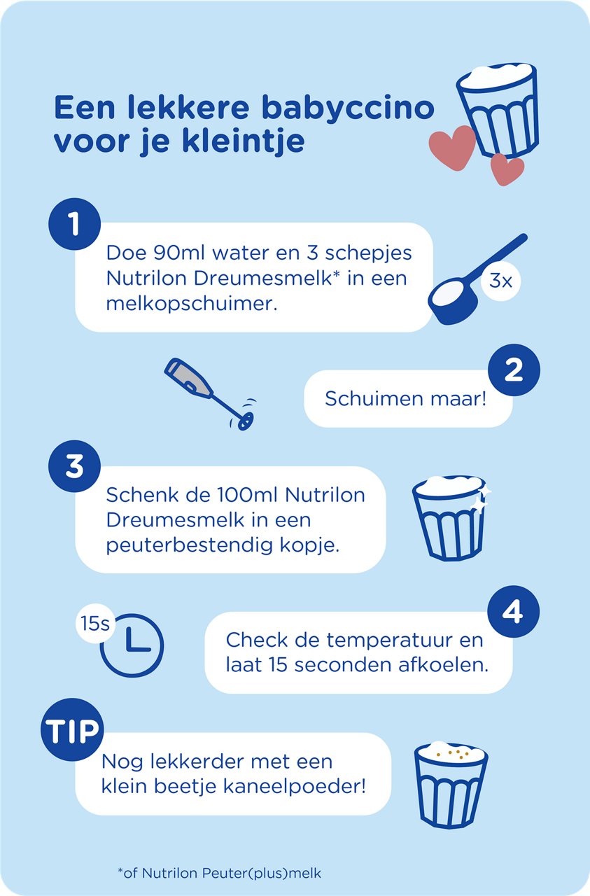 stappenplan voor een babyccino