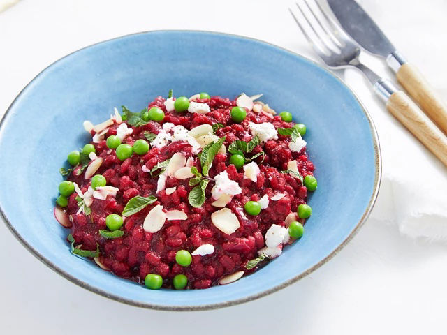 beetroot-feta-mint-risotto