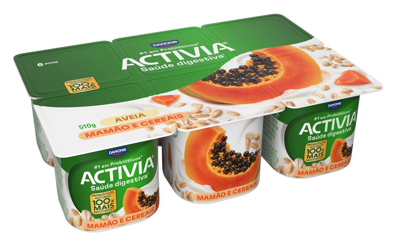 Activia Polpa Mix sabor Mamão & Cereal e Aveia