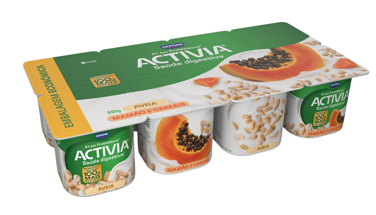 Activia sabor mamão, cereais e aveia 680g