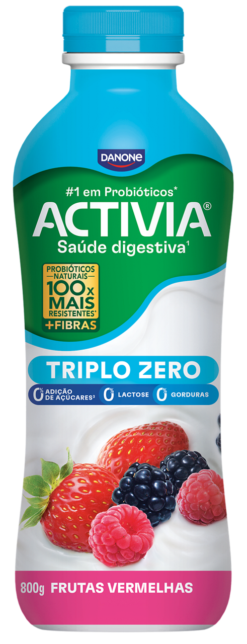 0% de açucar activia de frutas vermelhas 800g