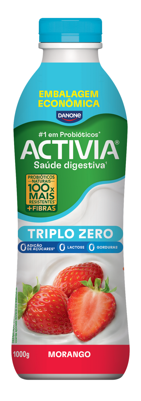 0% de açucar activia de morango 1L