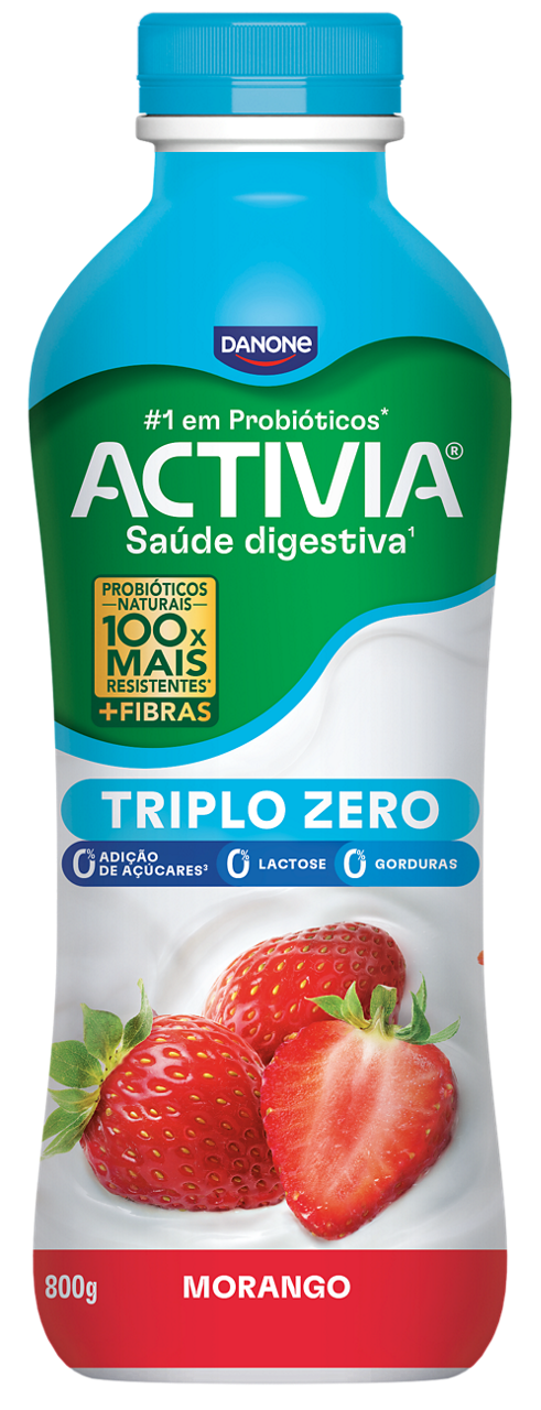 0% de açucar activia de morango 800g