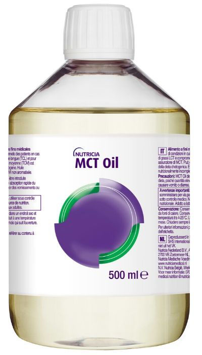 Nutricia MCT Oil - Olio Di Trigliceridi A Catena Media, Bottiglia In Plastica Da 500ml