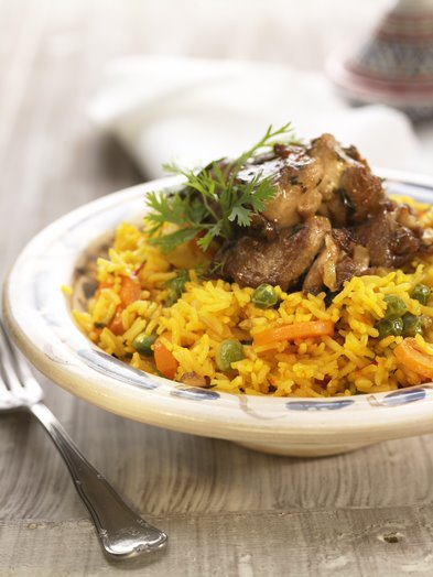 Riz à  l'agneau et au cumin