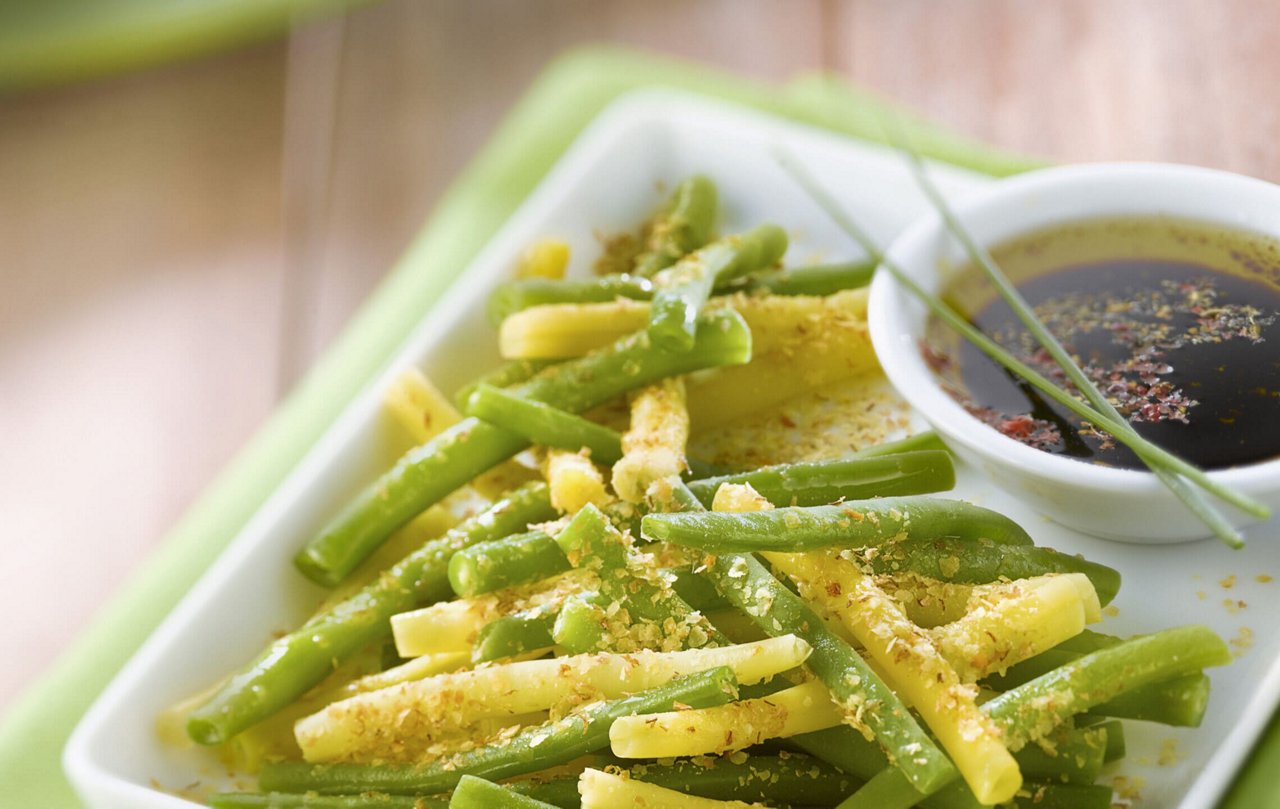 Salade de haricots verts aux amandes