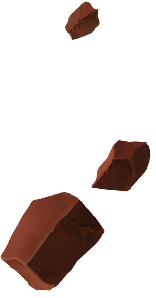 Floating chocolate chunks